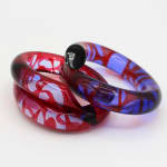 Marlene McKibbin, Knotted Acrylic Bangle - Slate & Clear, 2025