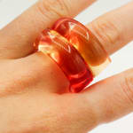 Marlene McKibbin, Edge Dyed Cuff Bangle (Tangerine), 2021