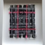 Jilli Blackwood, Cashmere Ribbon - Black & White With Pink Section , 2020