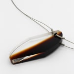 Marlene McKibbin, Large Double Slice Pendant - Orange & Blush, 2025