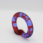 Marlene McKibbin, Knotted Acrylic Bangle - Slate & Clear, 2025