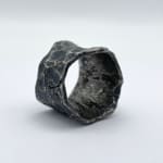 Disa Allsopp, Wide Beaten Organic Sterling Silver Ring, 2024