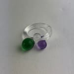 Samantha Sweet, 3 Dot Ring (lilac and green accent, 3 of 3), 2021