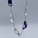 Marlene McKibbin, Two Tone Rod Earrings - Slate/Clear, 2022