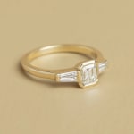 Flora Bhattachary, Sona Cushion Trilogy Diamond Ring, 2025