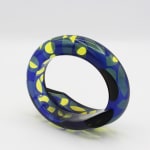 Marlene McKibbin, Knotted Acrylic Bangle - Slate & Clear, 2025