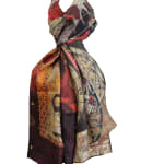 Neil Bottle, Yatra Silk & Velvet Scarf (Gulabi Pink), 2024