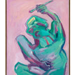 Maria Lassnig, Die grüne Malerin (The Green Paintress), 2000