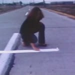 Lotty Rosenfeld, UNA MILLA DE CRUCES SOBRE EL PAVIMENTO [A Mile of Crosses on the Asphalt], 1979