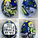 Roz Chast Litttle Prince, 2022 eggshell. dye and polyurethane 2.25 x 1.625 inches (CHAST 395)