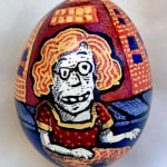 Roz Chast Nobody, 2020 eggshell, dye and polyurethane 2.25 x 1. 625 inches (CHAST 87)