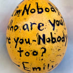 Roz Chast Nobody, 2020 eggshell, dye and polyurethane 2.25 x 1. 625 inches (CHAST 87)