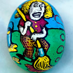 Roz Chast Mess, 2021 eggshell, dye and polyurethane 2.25 x 1. 625 inches (CHAST 267)