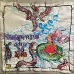 back of embroidery showing tangled threads