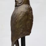 bronze barn owl - side view