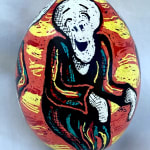 Roz Chast Scream, 2020 eggshell, dye and polyurethane 2.25 x 1. 625 inches (CHAST 173)