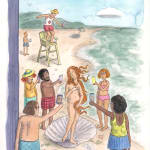 Roz Chast Venus di Milo Cover, 2014, pub. Aug. 4 watercolor and ink on paper 14 x 11 inches (CHAST 76)