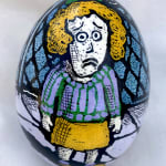 Roz Chast I Know You Are, 2020 eggshell, dye and polyurethane 2.25 x 1. 625 inches (CHAST 253)