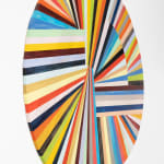 circular colorful wood forms
