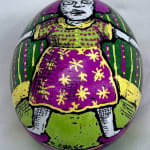 pysanky egg showing woman