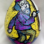 Roz Chast The Artist, 2021 eggshell, dye and polyurethane 2.25 x 1. 625 inches (CHAST 322)