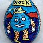 pysanky egg showing rock