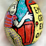 Roz Chast Emergency Exit Only, 2021 eggshell, dye and polyurethane 2.25 x 1. 625 inches (CHAST 318)