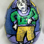 Roz Chast Is it?, 2021 eggshell, dye and polyurethane 2.25 x 1. 625 inches (CHAST 320)