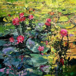 “Pond at Sunset”, painting by Eric Alfaro artist from Cuba, based in the United States. Available at Carousel Fine Art Atlanta.