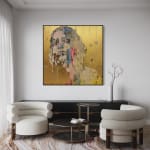 Simulation of Marco Grossi's “The Gold Experience 803”, in a luxury interior.