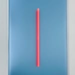 “Vacuum Formed Light Glyph - Light Blue” , luminescent work by Casper Brindle artist from United States, based in L.A.. Available at Carousel Fine Art.