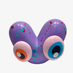 John Westbay Heart Motif Sculpture in Violet with Custom Paint Tagging. Available at Carousel Fine Art.