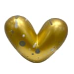 John Westbay Heart Motif Sculpture in Gold with Custom Paint Tagging. Available at Carousel Fine Art.