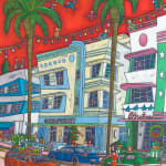 “Noël au balcon” , painting by Alain Godon artist from France. Available at Carousel Fine Art Miami.