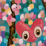 "Cherry blossom installation", painting by John Westbay, based in the United States. Available at Carousel Fine Art