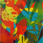 “Grab Our Things And Go”, painting by Neill Wright artist from Johannesburg, South Africa. Available at Carousel Fine Art Miami.
