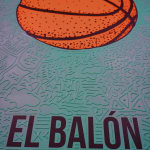 Detail photo of “El Balón”, painting by Cayla Birk artist from South Florida. Available at Carousel Fine Art Chicago. The artist’s technique blends traditional acrylic paints with unique materials, creating a distinct mixed media style. Birk's work is marked by intricate designs and recognizable gestures, combining contemporary culture, history, music, and literature. Her art challenges conventional thinking, offering new and unexpected experiences. Colors of this work : Teal, Orange, Beige, Black
