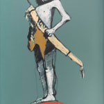 Fritz Scholder, American Portrait with Feather Fan, 1975