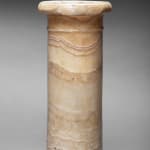 LATE HELLENISTIC TRAVERTINE IONIC CAPITAL, Greece, 1st/2nd Century A.D.
