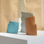 Sun Kim, Group of Three Geometric Vessels, 2025