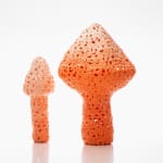 Mimi Joung, The small grains make room, moon mushrooms (two piece sculpture), 2024