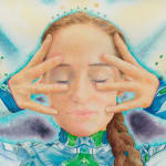Patricia Domínguez, Acaricio a mis tres lunas interiores [I caress my three inner moons], 2024