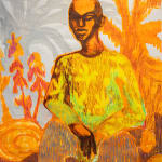 Rachel Marsil, Sur le scooter, fruits de palmier, 2022