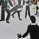 DETAIL: 'Pineapple Party (The Dancefloor)', 23x16.5" (unframed), collage on paper, mounted on board.