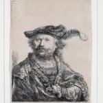 WENCESLAUS HOLLAR, after LEONARDO DA VINCI, A deformed couple facing each other, the man with busy hair, 1645