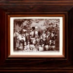 ARMSTRONG PHOTOGRAPHIC STUDIO, Six Zulu warriors with spears, staffs and knobkerries