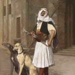 JEAN-LÉON GEROME, Standing Arnaut seen from behind, with a curved sword