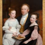 SOPHIE RUDE, NÉE FRÉMIET, Portrait of a father with his two daughters: possibly the Lechêne family, 1840