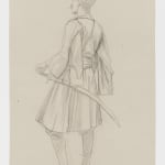 JEAN-LÉON GEROME, Standing Arnaut seen from behind, with a curved sword