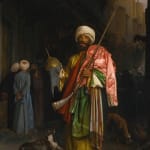 JEAN-LÉON GEROME, Standing Arnaut seen from behind, with a curved sword